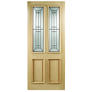 Wickes Malton External Oak Door Glazed 2 Panel - 1981 x 762mm