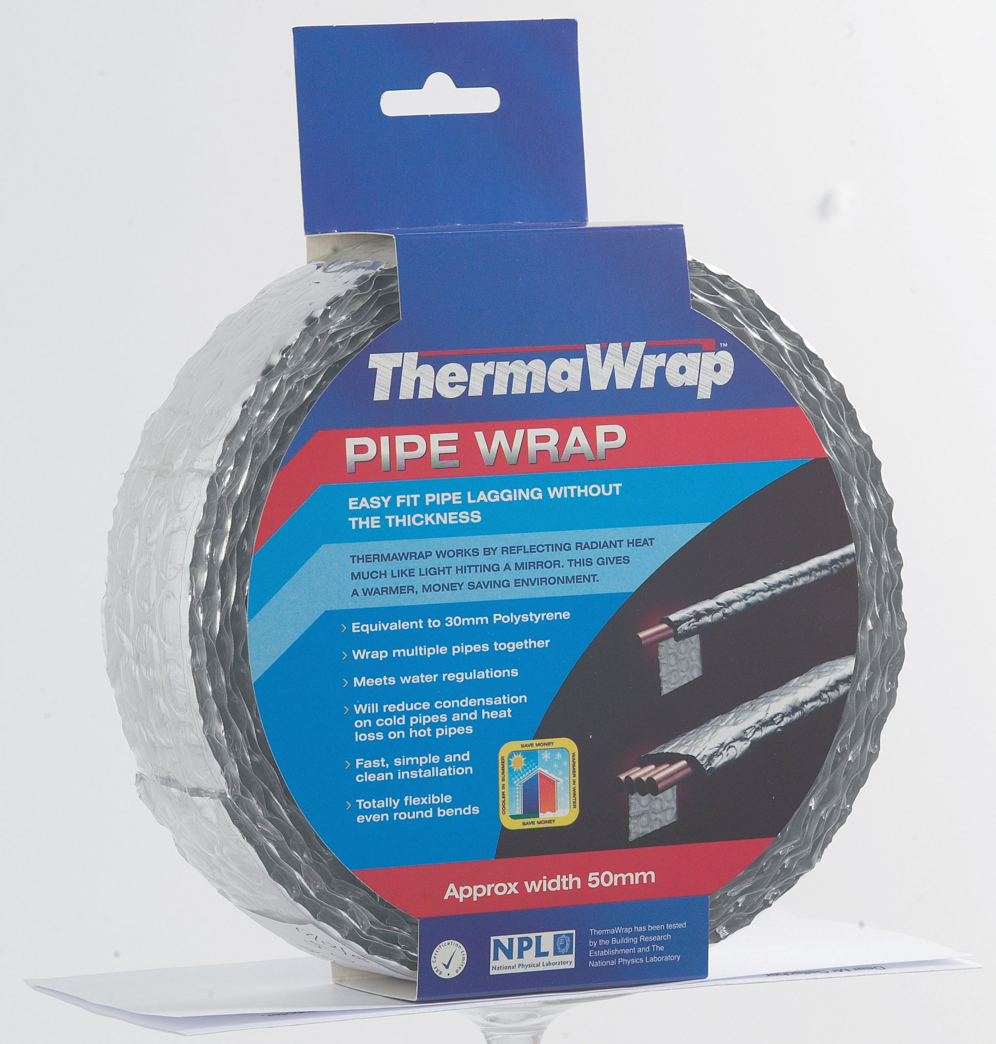 Thermawrap Spiral Foil Wrap Insulation 50mm x 7.5m