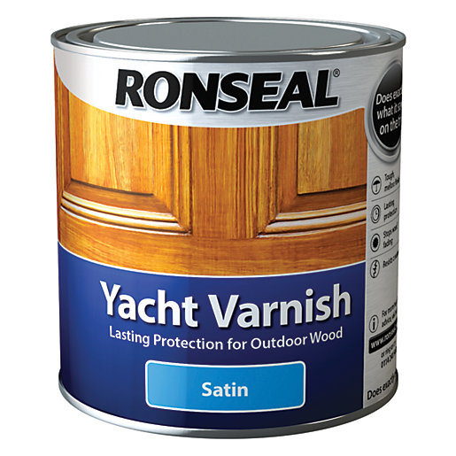 Ronseal Exterior Yacht Varnish Satin 1L Wickes.co.uk