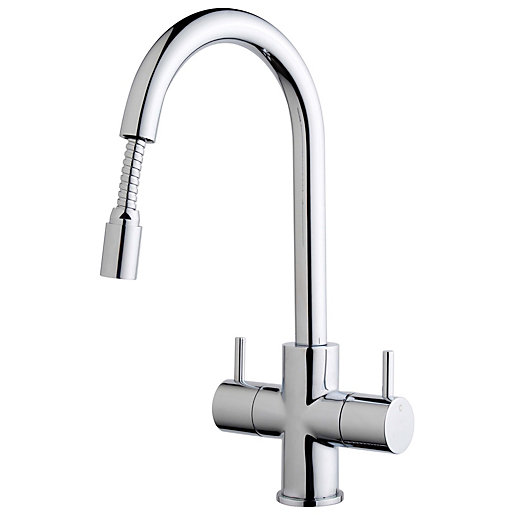 Wickes Kisdon Monobloc Pull Out Kitchen Sink Mixer Tap Chrome Wickes Co Uk