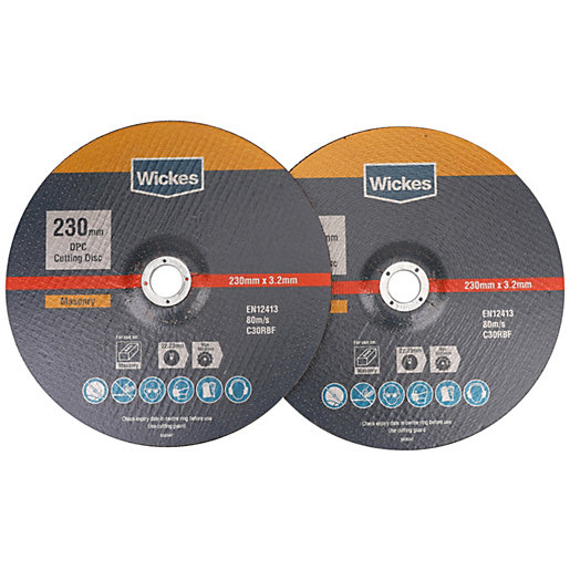 Wickes Masonry DPC Cutting Disc 230mm Pack of 2 Wickes.co.uk
