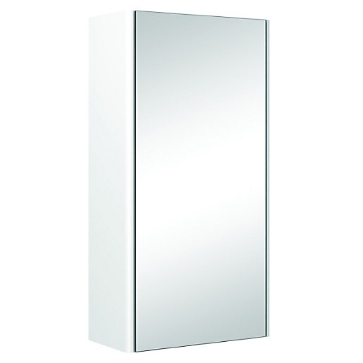 wickes semi frameless white single mirror bathroom cabinet 310mm wickes co uk