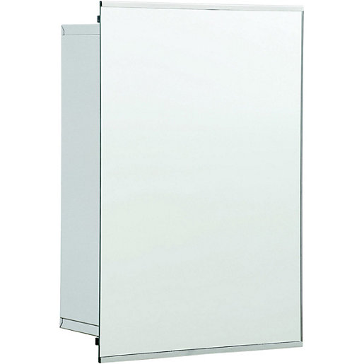Wickes Stainless Steel Sliding Mirror, Sliding Mirror Door Bathroom Cabinet