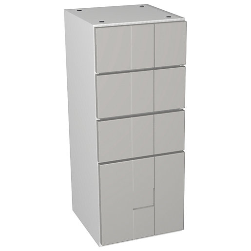 Wickes Vermont Grey 4 Drawer Storage Unit 300 x 735mm Wickes.co.uk