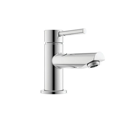 Wickes Single Lever Compact Mono Basin Mixer Tap Chrome Wickes.co.uk
