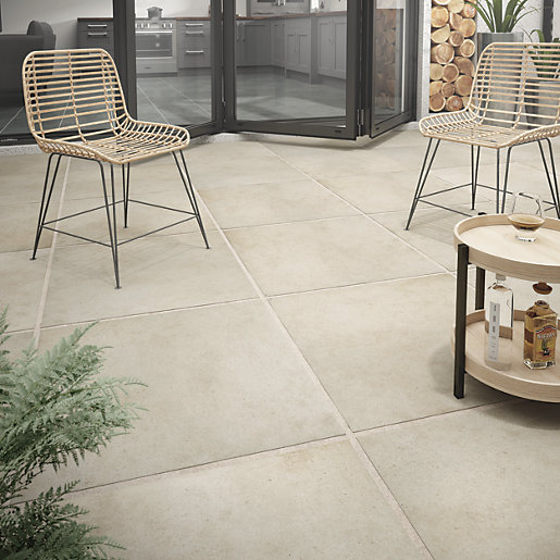 Croyde Sand Outdoor Porcelain Floor, Outdoor Tile Flooring
