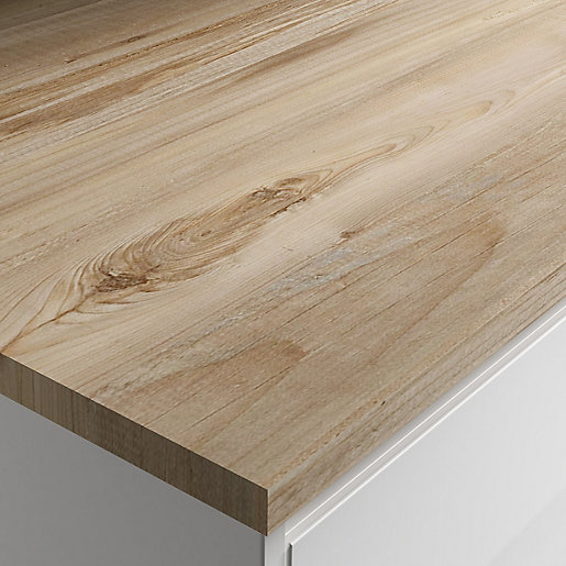 Wickes Mississippi Pine Laminate Bathroom Worktop 2m x 337mm x 28mm