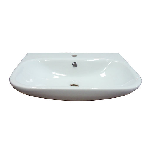 Wickes Teramo 1 Tap Hole Semi Recessed Basin 560mm Wickes.co.uk