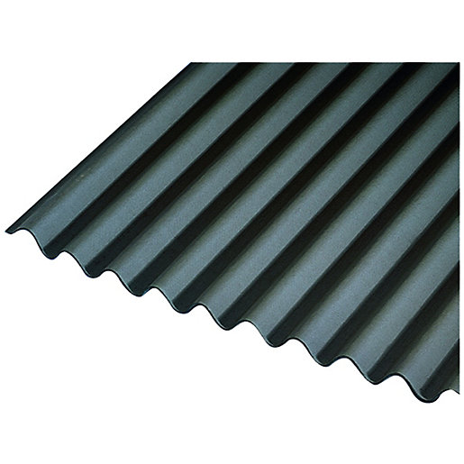 Onduline Black Bitumen Corrugated Roof Sheet 950mm x 2000mm x 3mm