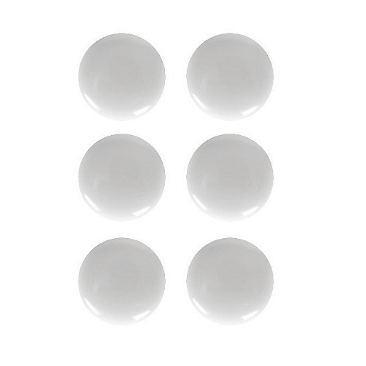 Wickes Ceramic Door Knob White 37mm Pack of 6 Wickes.co.uk