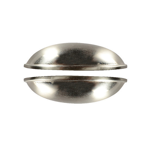 Wickes Cup Door Handle Brushed Nickel 84mm Pack of 2 Wickes.co.uk