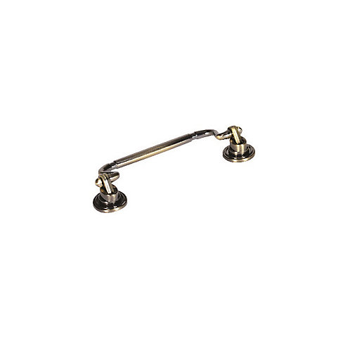 Wickes Drop Door Handle Antique Brass 115mm Pack of 2
