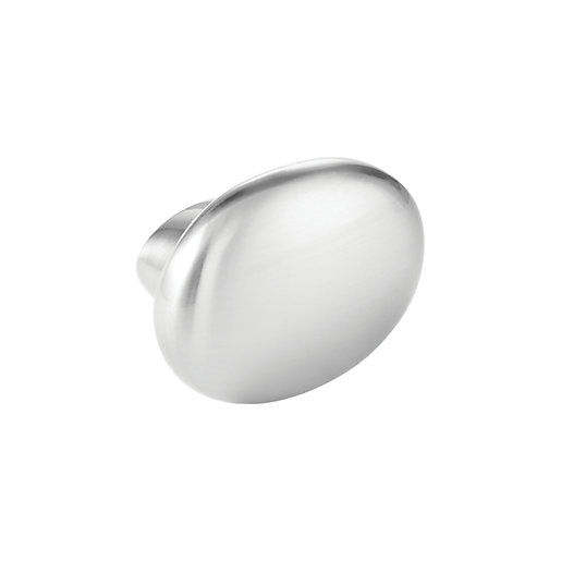 Wickes Piera Oval Knob Handle Stainless Steel Effect Wickes.co.uk