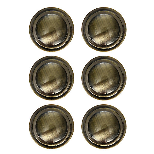 Wickes Ring Door Knob - Antique Brass 35mm Pack of 6 | Wickes.co.uk