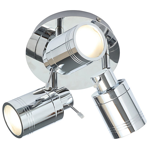 Spa Scorpius 105W Treble Ceiling Spotlight Chrome Wickes.co.uk