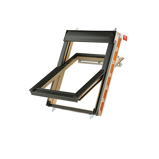 Offer Wickes Keylite Pine Centre Pivot Roof Window with