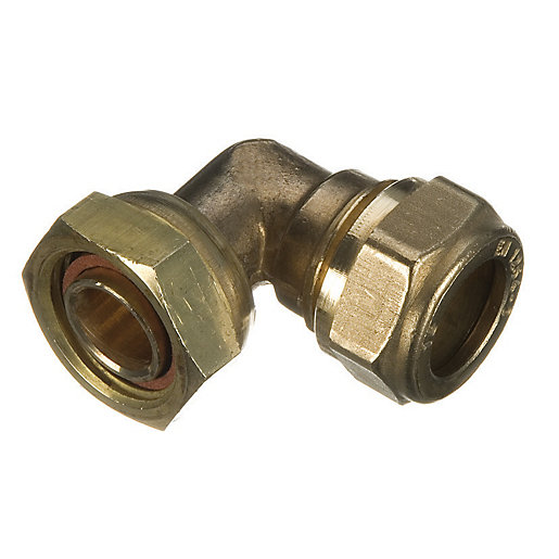 Primaflow Brass Compression Bent Tap Connector 1 2in X 15mm Wickes   Compression Fittings Primaflow Brass Compression Bent Tap Connector 1 2in X 15mm~C6041 420214 00