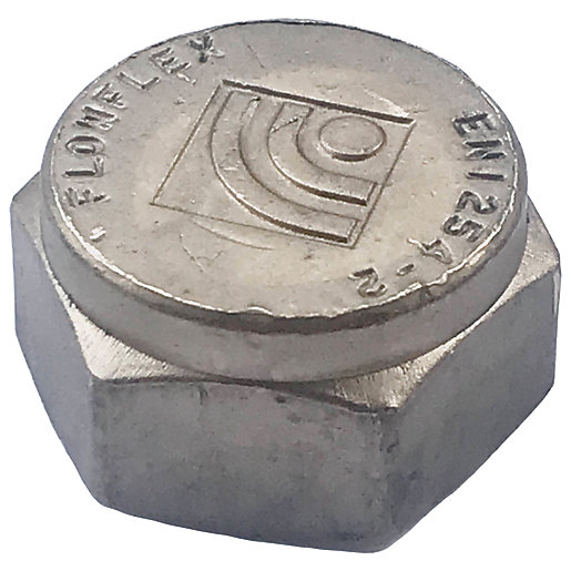 Primaflow Brass Compression Blanking Cap - 15mm | Wickes.co.uk