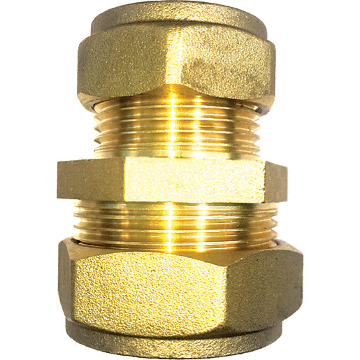 Primaflow Brass Compression Reducer Coupling 28 X 22mm Wickes.co.uk