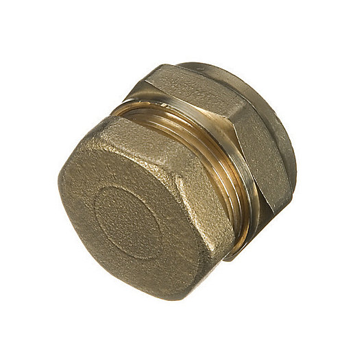 Primaflow Brass Compression Stop End Cap 22mm Pack Of 10 Wickes.co.uk