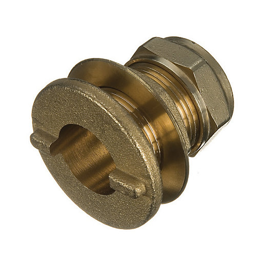 Wickes Brass Compression Flang Tank Connector 15mm Wickes.co.uk
