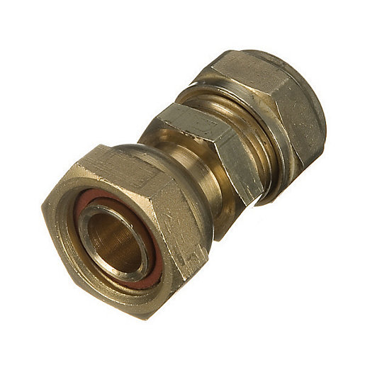 Wickes Brass Compression Straight Tap Connector 15mm Wickes.co.uk