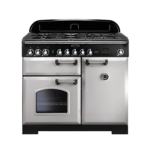 Rangemaster Classic Deluxe 100cm Dual Fuel Range Cooker Royal Pearl