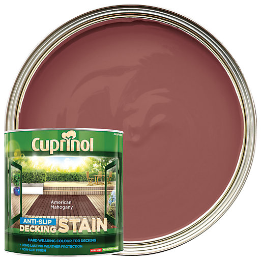 Cuprinol AntiSlip Decking Stain American Mahogany 2.5L Wickes.co.uk