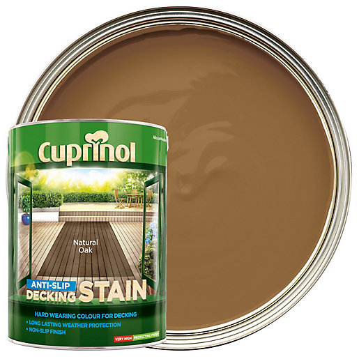 Cuprinol AntiSlip Decking Stain Natural Oak 5L Wickes.co.uk