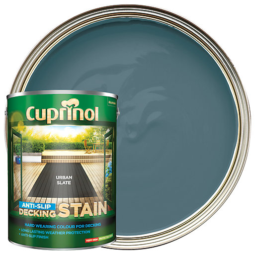 Cuprinol Anti-Slip Decking Stain Urban Slate 5L | Wickes.co.uk