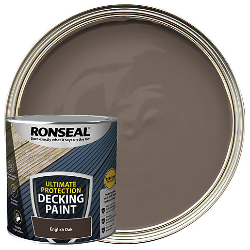 Ronseal Ultimate Protection English Oak Decking Paint 2.5L Wickes.co.uk