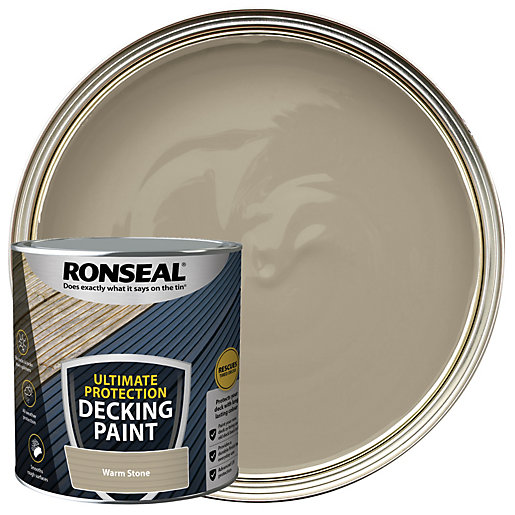 Ronseal Ultimate Protection Warm Stone Decking Paint 2.5L Wickes.co.uk
