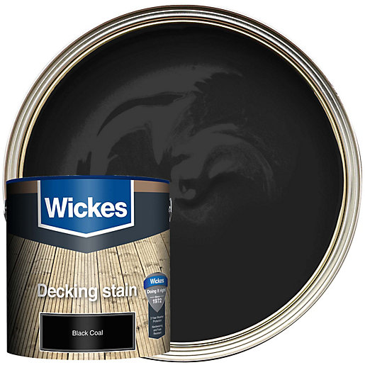 Wickes Decking Stain Black Coal 2.5L Wickes.co.uk