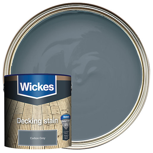 Wickes Decking Stain Carbon Grey 2.5L Wickes.co.uk