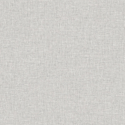 Arthouse Linen Texture Light Grey Wallpaper 10.05m x 53cm