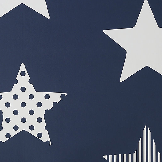 Superfresco Easy Superstar Navy Wallpaper 10m Wickes.co.uk