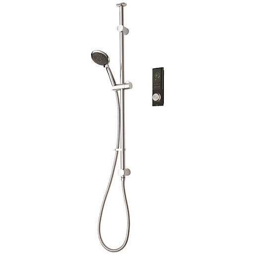 Triton Home Digital Mixer Shower with Riser Rail Pumped Wickes.co.uk