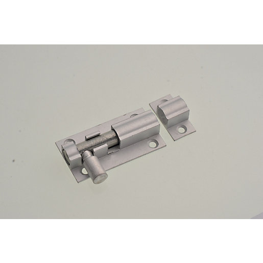 Wickes Barrel Bolt Satin Aluminium 50mm Wickes.co.uk