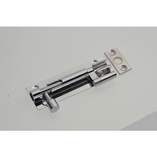 Wickes Necked Barrel Bolt Chrome 76mm Wickes.co.uk