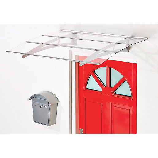 Superroof Madrid Door Canopy Silver 1400 x 880mm Wickes.co.uk