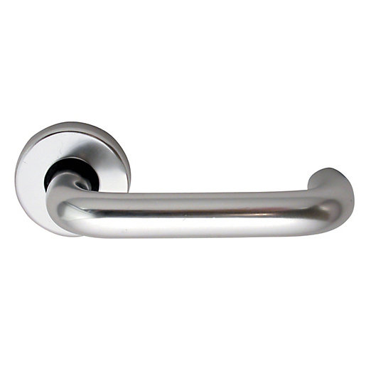 4FireDoors Roundbar Round Rose Lever Door Handle Satin Stainless