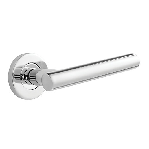 Designer Levers Oscar Lever On Rose Door Handle Polished Stainless