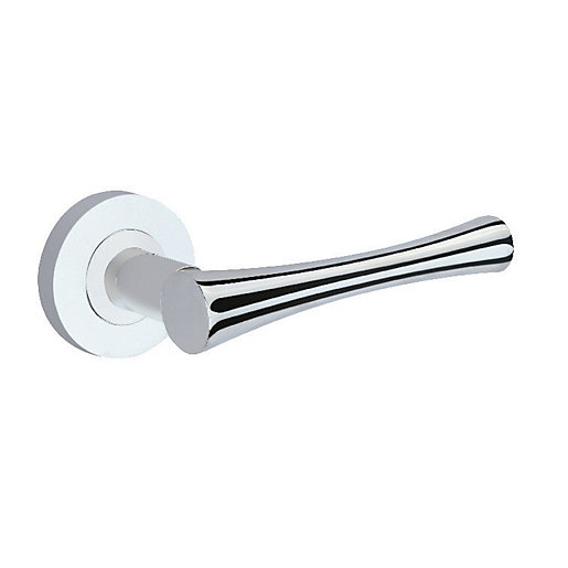 Wickes Bella Round Rose Door Handle Polished Chrome 1 Pair Wickes.co.uk