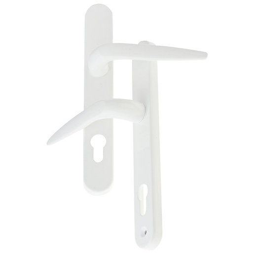 Yale Essentials Long Backplate Door Handle White Wickes.co.uk
