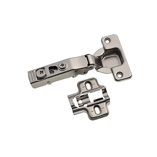 Wickes 110 Degree Clip On Concealed Cabinet Hinge Nickel 35mm Pack Of 2 Wickes Co Uk
