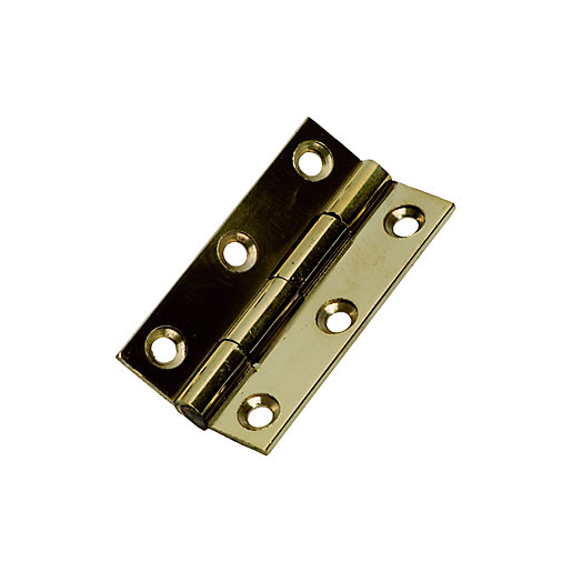 Wickes Butt Hinge Solid Brass 51mm Pack of 2 Wickes.co.uk