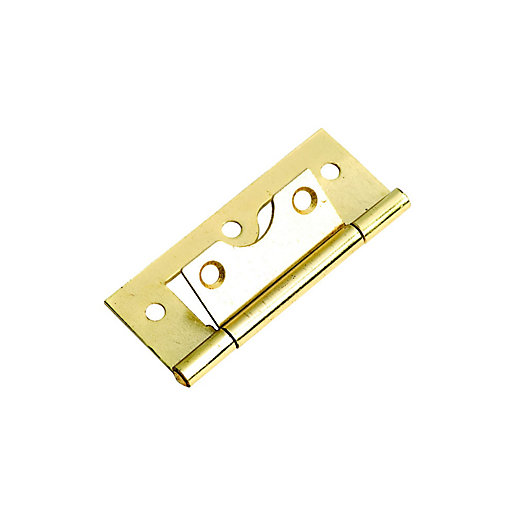 wickes flush hinge brass 63mm pack of 2 wickes co uk