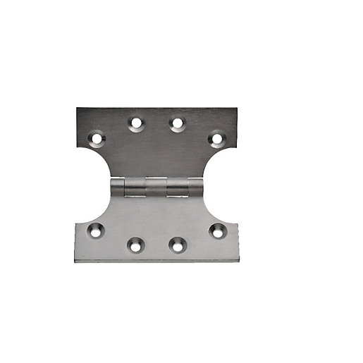 Wickes Parliament Hinge Satin Chrome 102mm Pack of 2 Wickes.co.uk