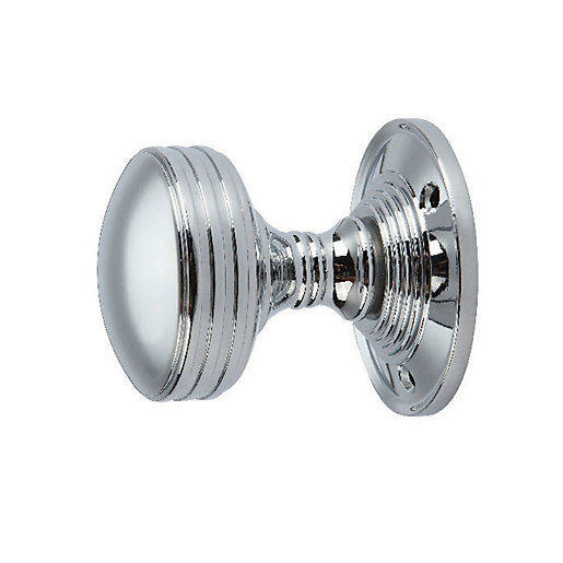 Wickes Rimmed Mortice Door Knob Polished Chrome 1 Pair Wickes.co.uk
