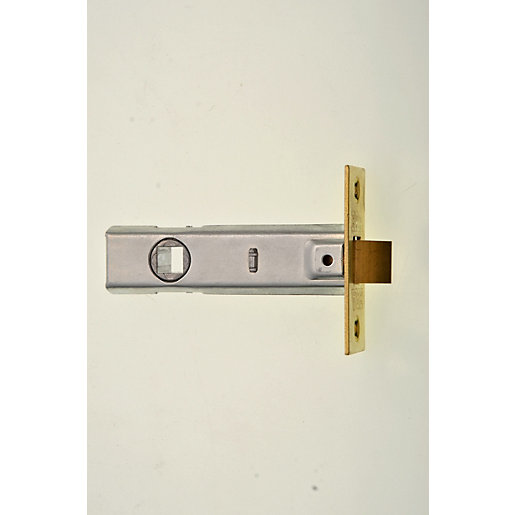 Wickes Tubular Door Latch Brass 76mm Wickes.co.uk